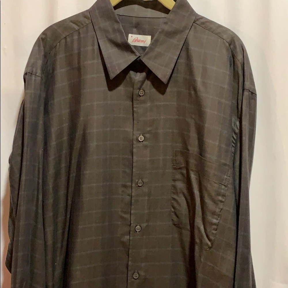 BRIONI ITALIAN COTTON COTTON XXL DK TAUPE BROWN